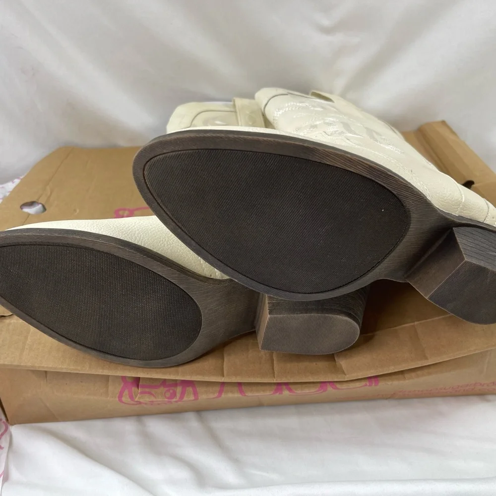 Sugar Western Boots Size 9 Cream NWB - Picture 5 of 11